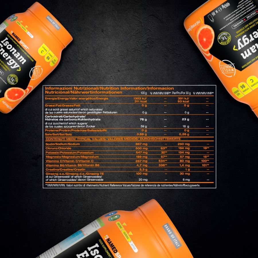 ISONAM ENERGY ORANGE - 480G - 1G CREATINA